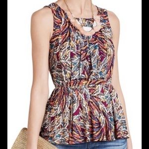 Anthropologie Deletta Corbara Peplum Top